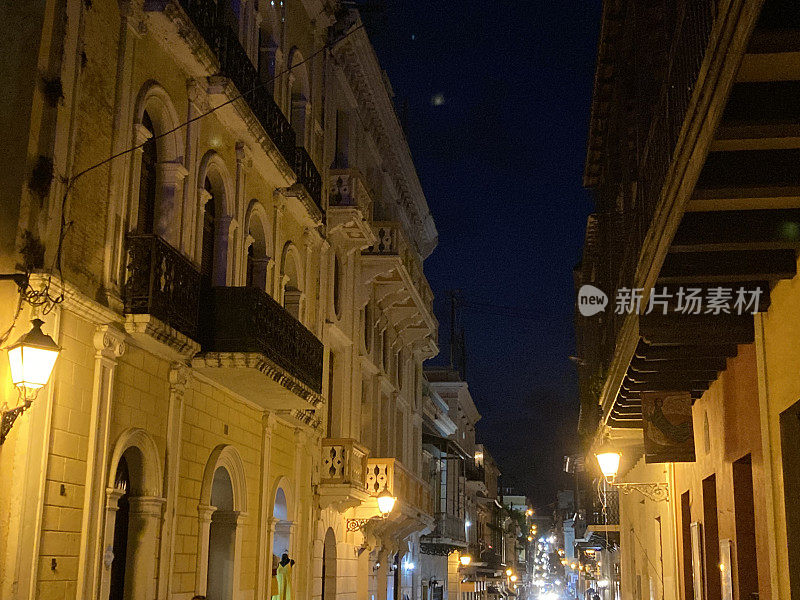 Porto Rico -- old SAN Juan -- photographed from the Old City at night